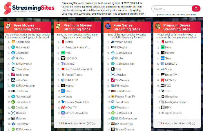 12 Best free streaming sites for movies and TV shows in 2022 2 Streaming Sites